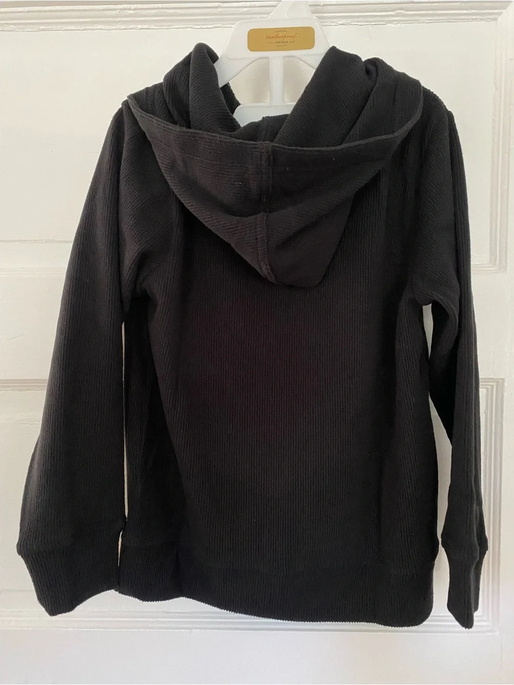 NWT Children's Place Black Ribbed Thermal Hoodie